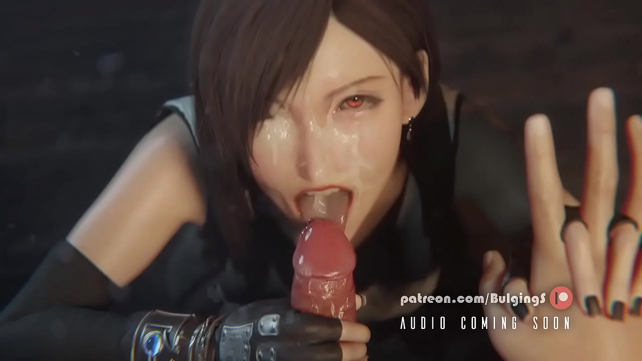 final fantasy Tifa blowjob facial