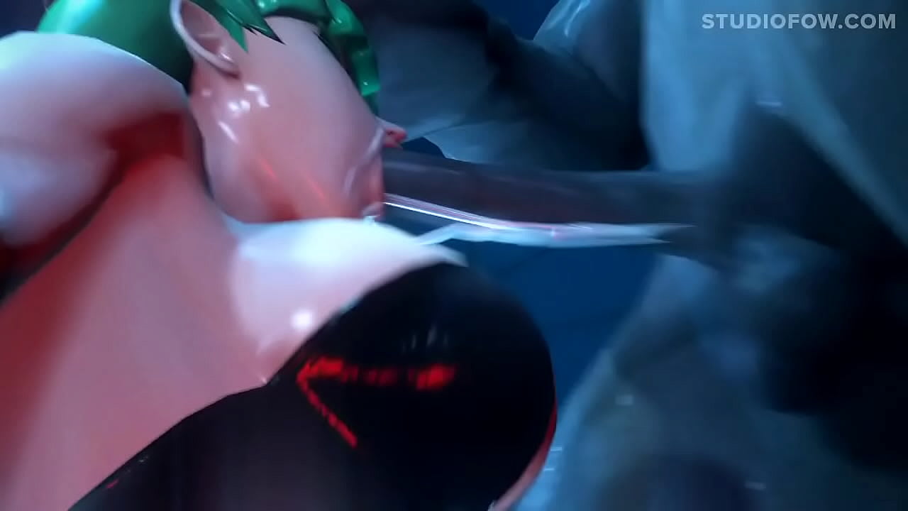 Morrigan deepthroating big cock