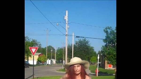 Redhot Redhead Show (see through dress flashing)