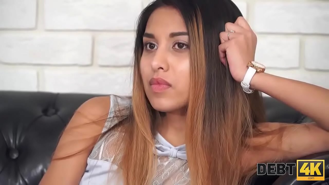 Debt4k. Arousing mulatto Roxy Lips blows collector's mind and makes him fuck her hard for loan