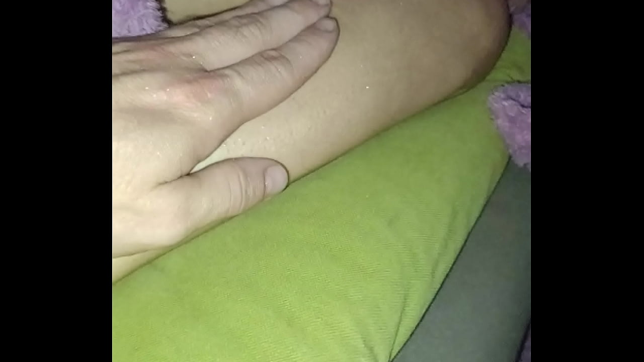 Cute blonde girl is sleeping tight when i finger her pussy