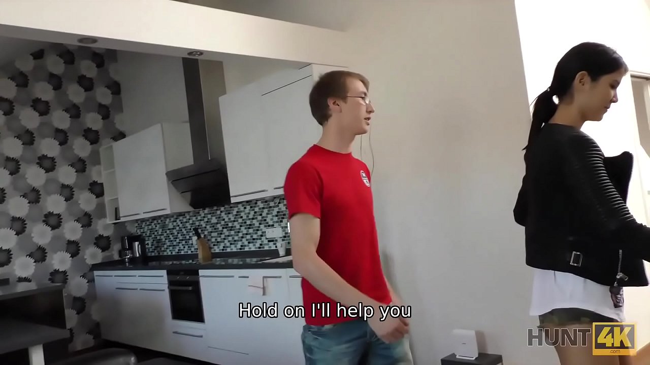 HUNT4K. Skinny guy with glasses watched his girl cheating on him