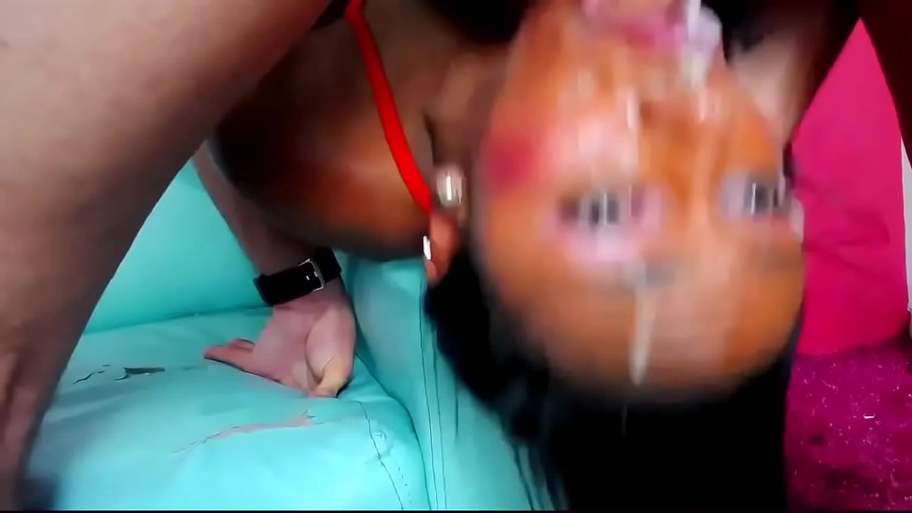 OMG! Ruthless face upside down with cock in throat leaving face covered in saliva