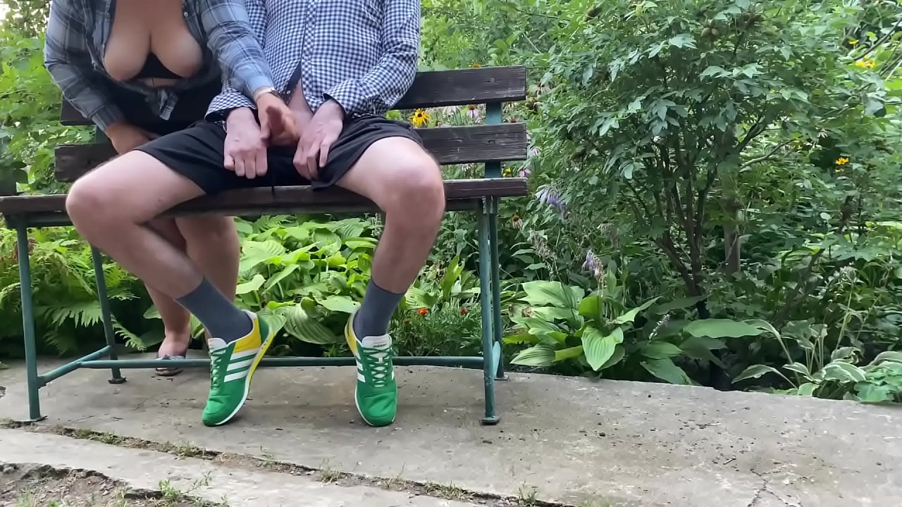 Mother-in-law loves to flash her natural tits and jerk off her son-in-law's dick