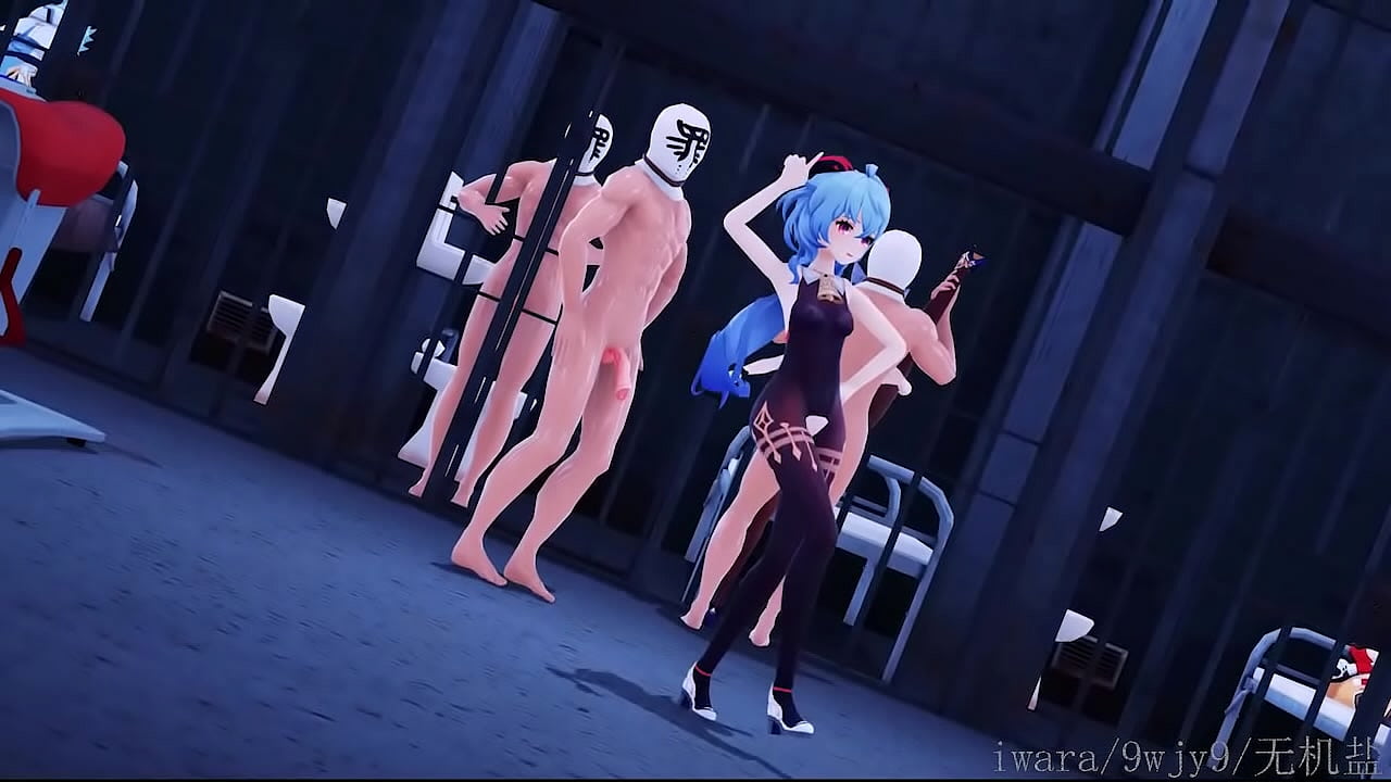 two slaves enjoy being fucked by four girls