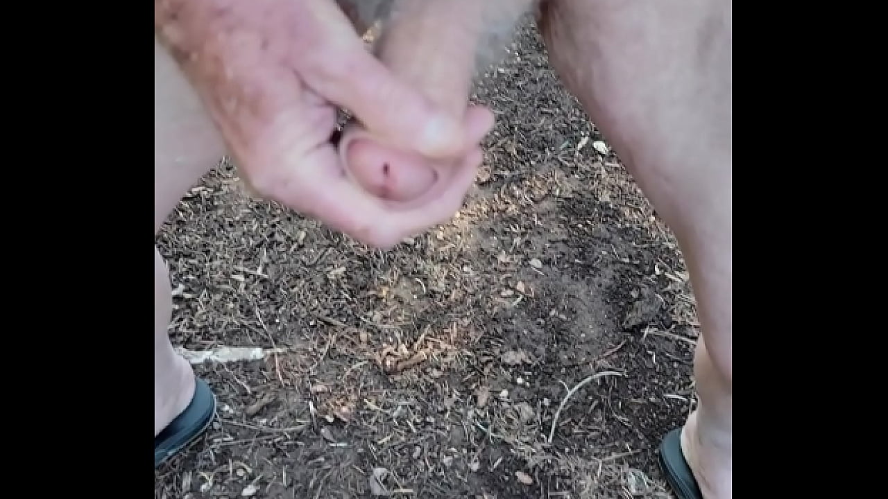 Me Stroking And Cumming Outdoors 2