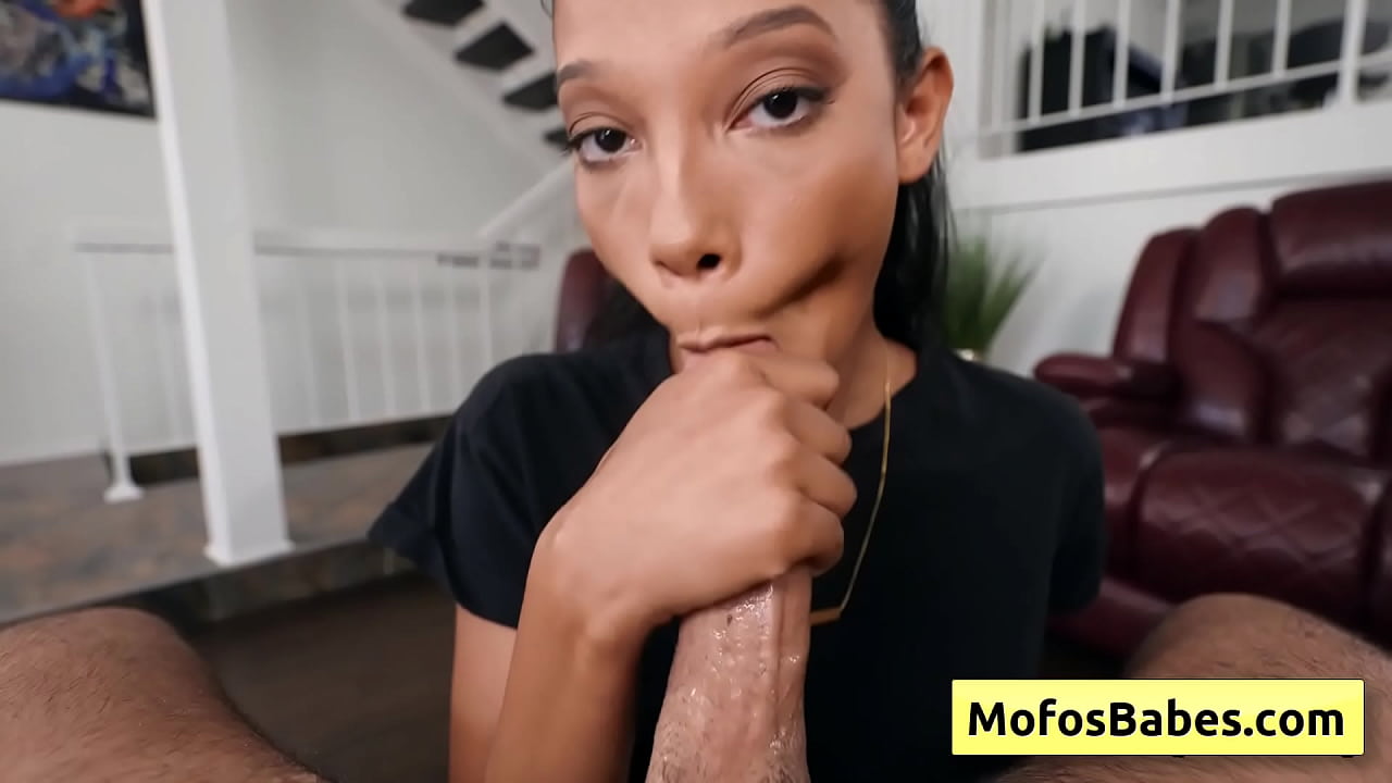 Watch this black beauty with nice big booty sucking fat huge cock and nasty balls