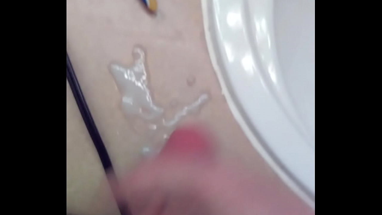 Young guy stroking big cock till he cums