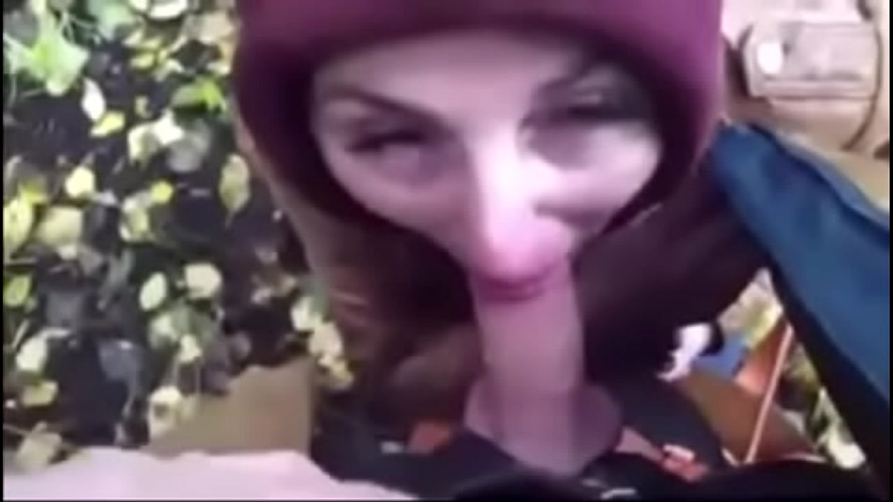 Outdoor blowjob
