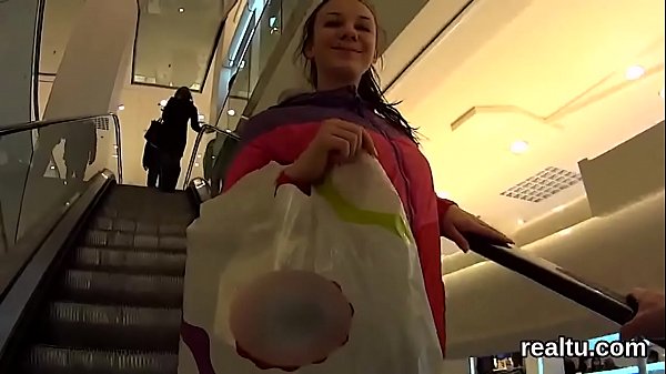 Beautiful czech teen is teased in the shopping centre and rode in pov