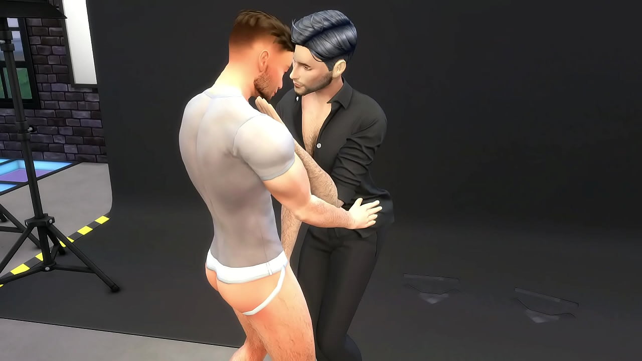 JJ Sims 4 gay porn New model fucks camera men