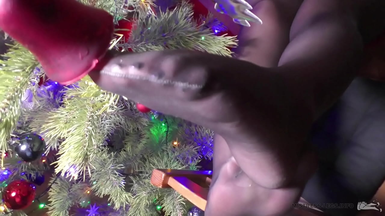 Mistress feet in black pantyhose