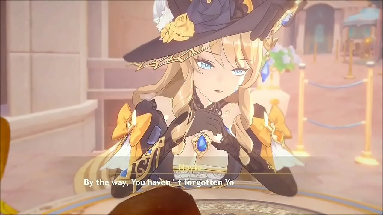 Navia cavalgando no pau do aether