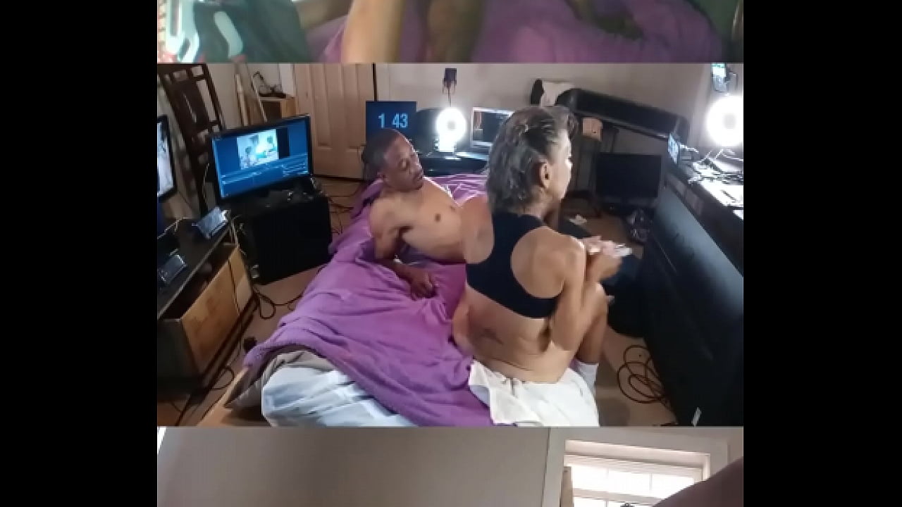 Interracial Fucking Grandma and a Milf Threesome