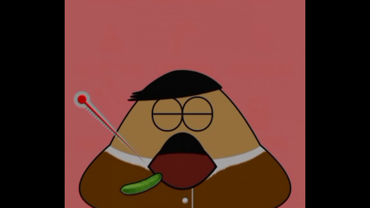 A este gordisimo puto le fascina meterse pepinos en la boca