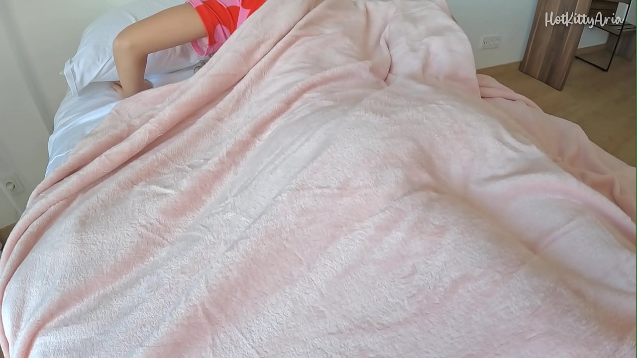 Stepsister masturbates after waking up and then asks to give a blowjob and to be fucked in various positions.