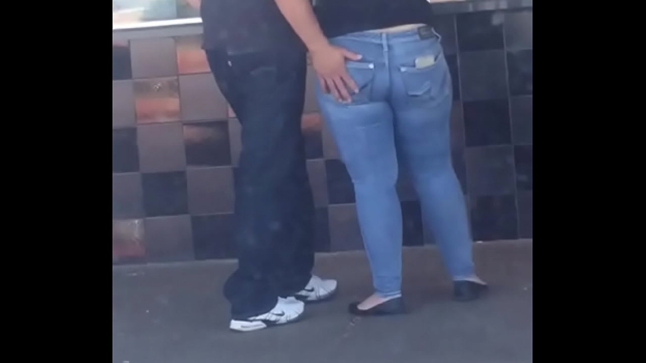 Candid Blue Jean Ass
