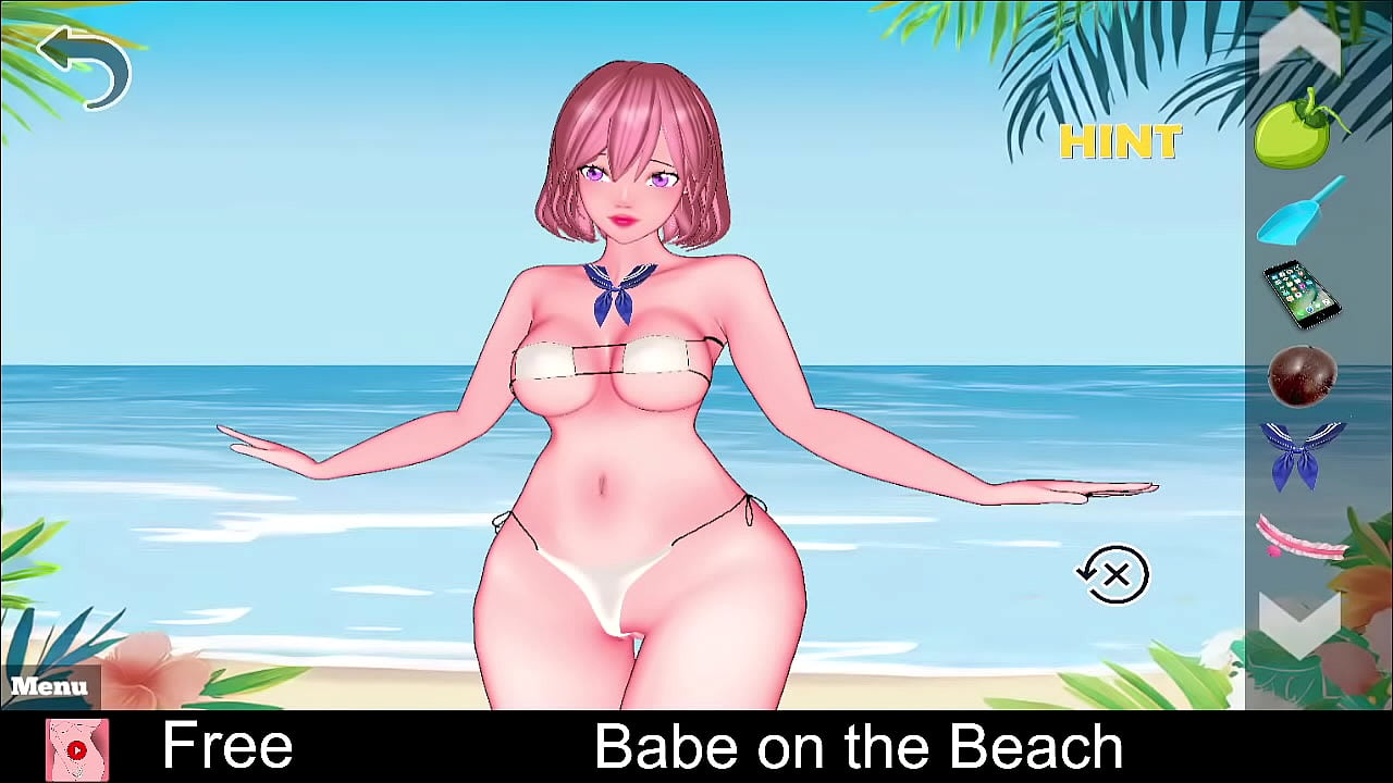 Babe on the Beach (free game itchio) Puzzle,  Quest
