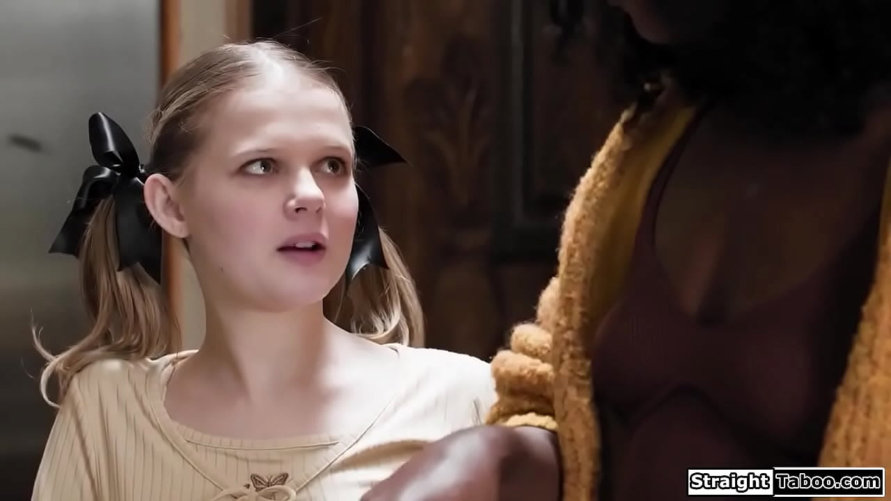 Petite stepdaughter seduces her stepdad and they kiss.The small tits blonde deepthroats his big black cock and the older man bangs her hairy pussy