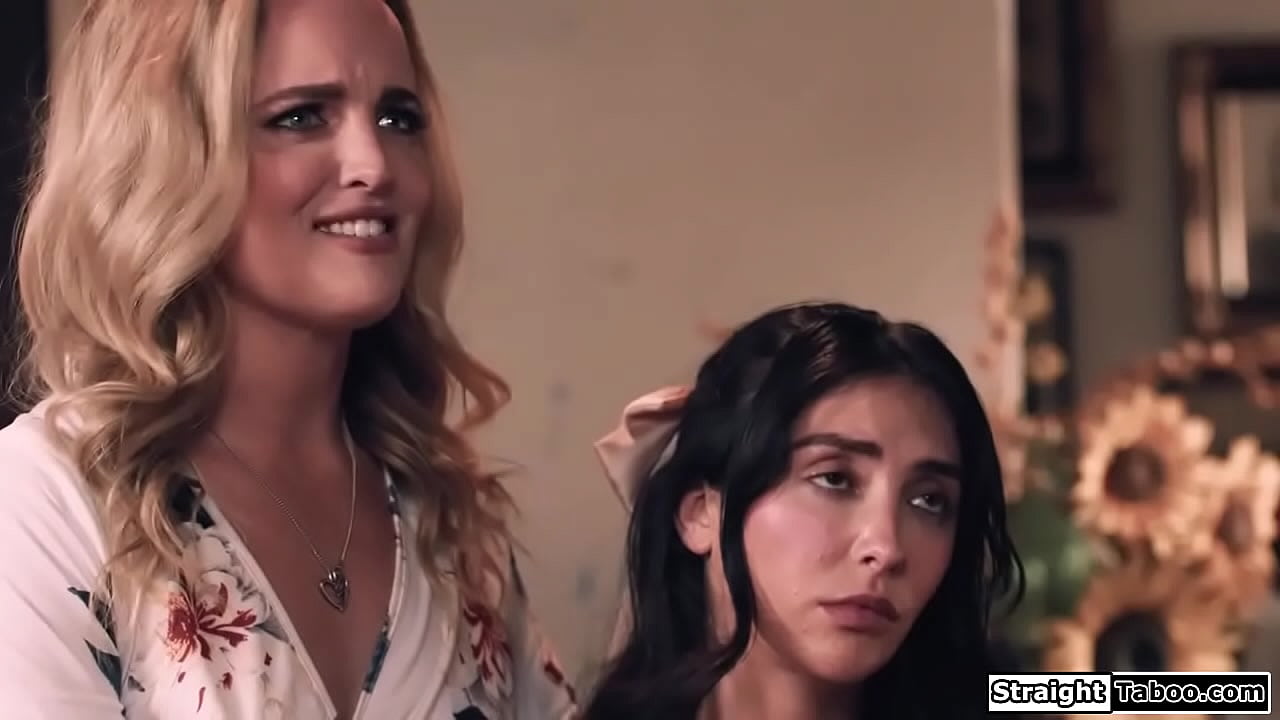 Wife arranged a petite brunette for her husband to make his stepdaughter fantasy come true.The small tits babe is fucked when the milf joins them