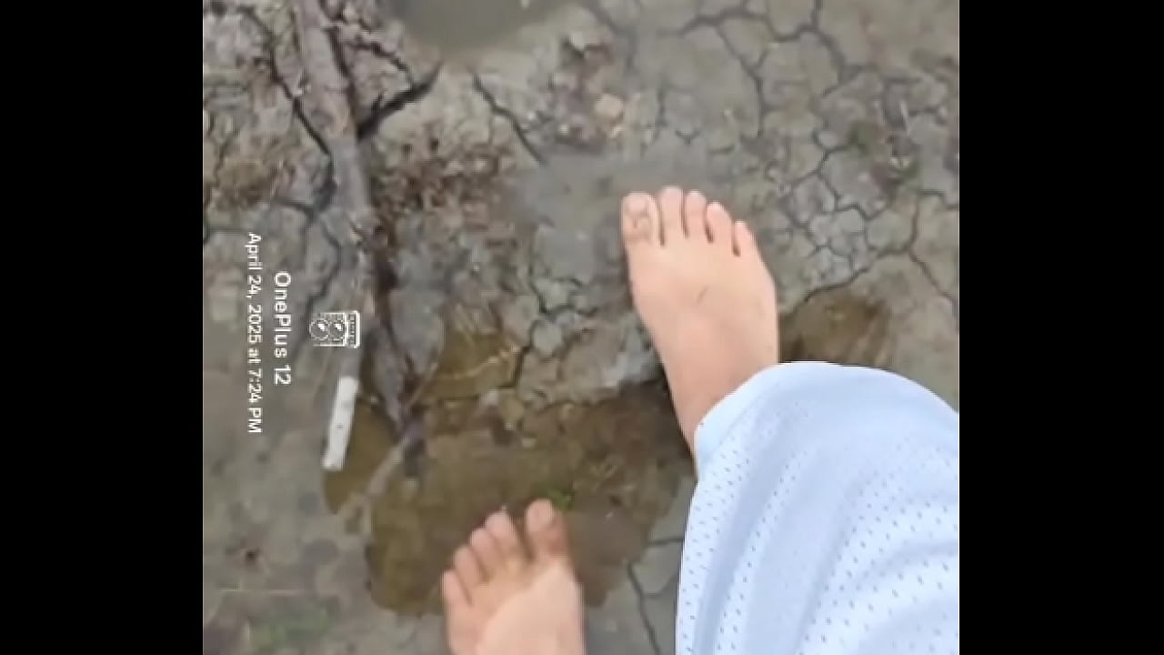 Bare feet playing in the mud...