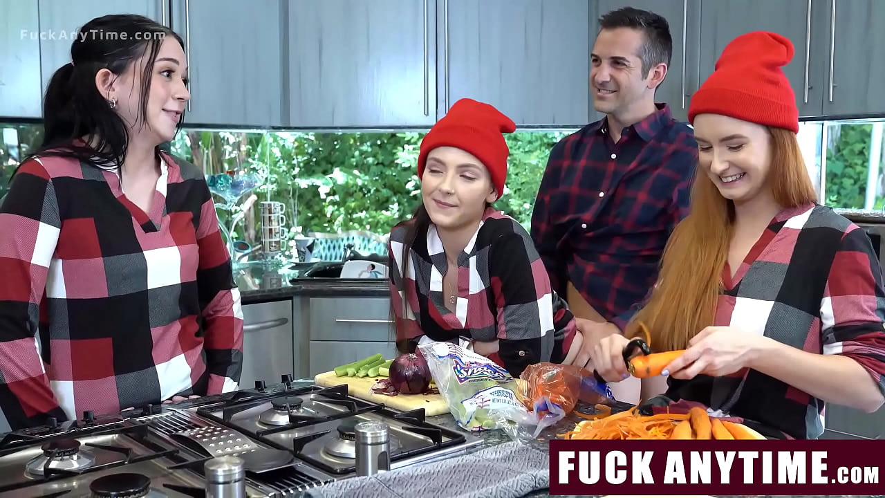 Teens Ride on Stepdad's Cock on Thanksgiving Dinner Time - Fuckanytime