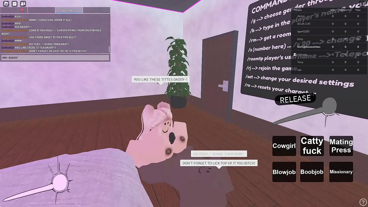 Roblox needy blonde hoe got a BBC shoved in her ass