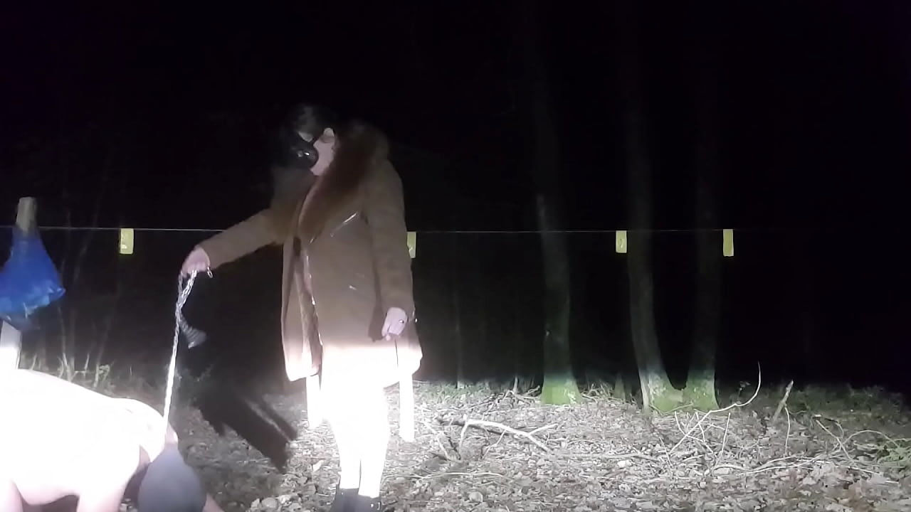 2024 02 28 Promenade nocturne avec mon esclave urinoir