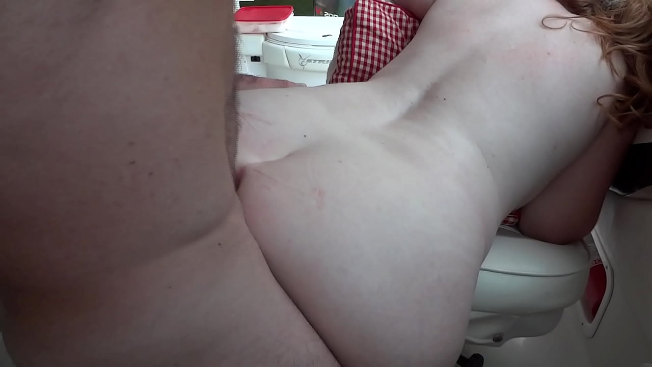 Curvy Redhead locks her lips on some cock