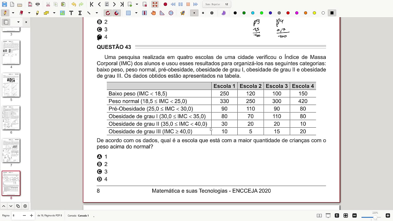 resolvendo a prova do encceja