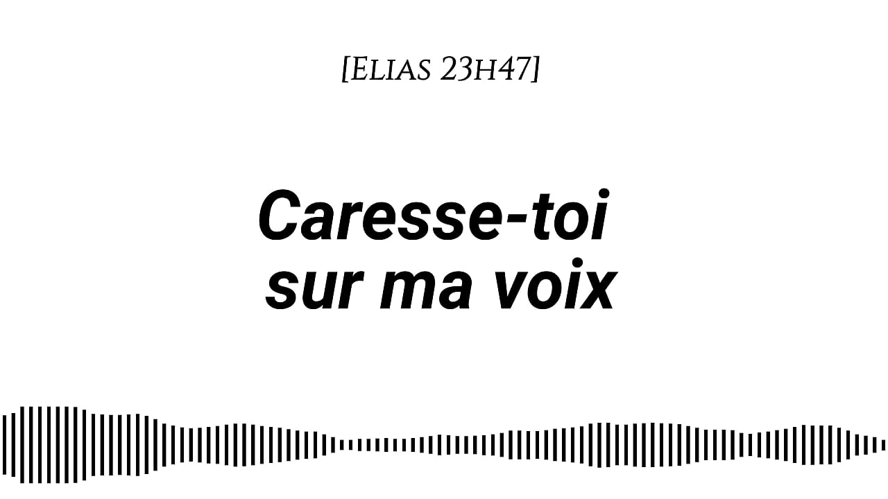 [Audio pour les femmes] Caresse-toi sur ma voix [Voix d'homme][Voix seule][ASMR &eacute;rotique] [Instructions] [Doigtage sugg&eacute;r&eacute;] [Fantasme auditif]