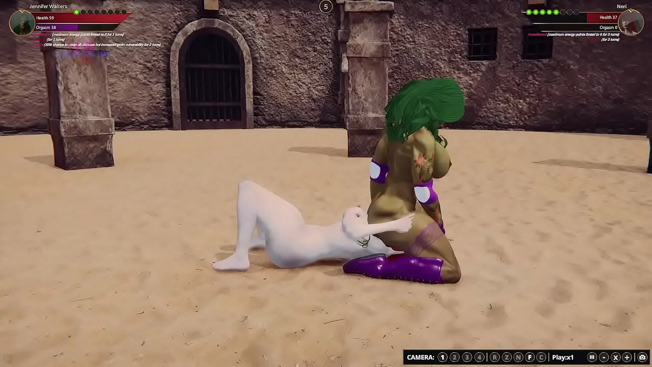 Jennifer VS Neri [NF3D Female Sex Femdom Combat Arena]