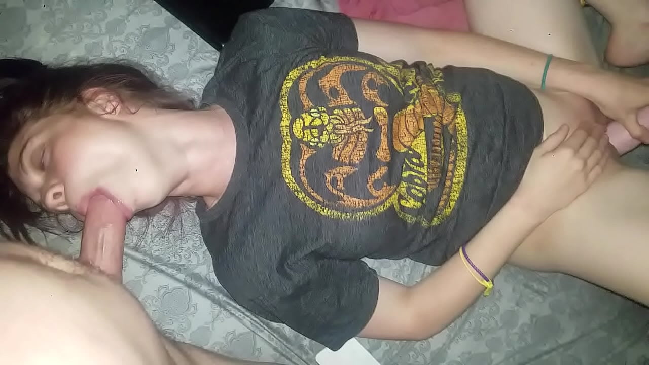 Girlfriend fucks pussy with dildo and sucks my cock