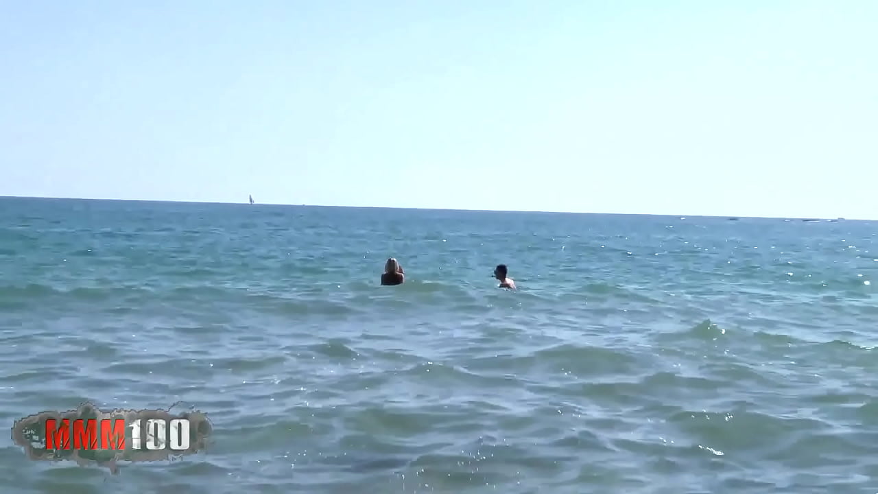 Hot blonde milf gets her two holes filled at the beach