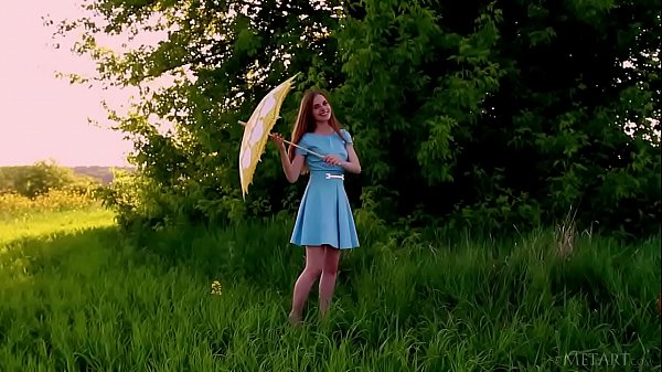 Ukrainian beauty Canara undressing outdoor