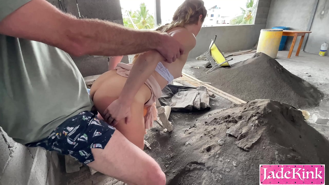 POV - Big ass slut doggystyle pussy pounding in a construction site