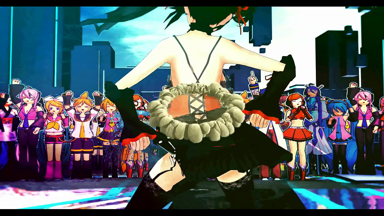 bright girl dancing to sex music