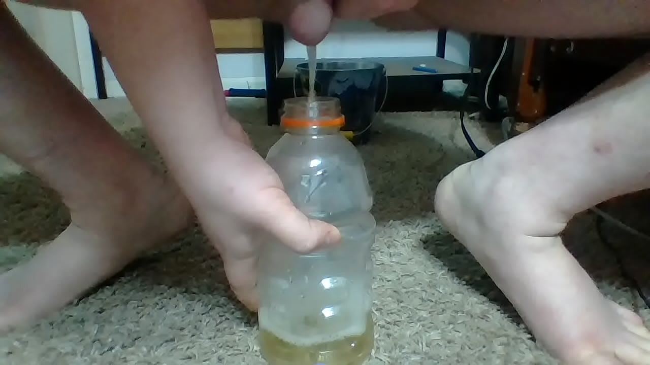 tim pees in bottle