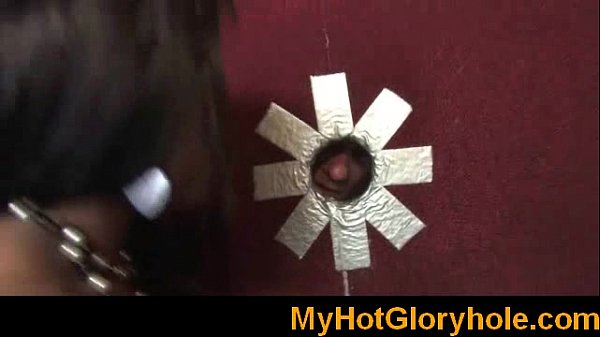 Gloryhole Initiations Black babe sucking white cock 10