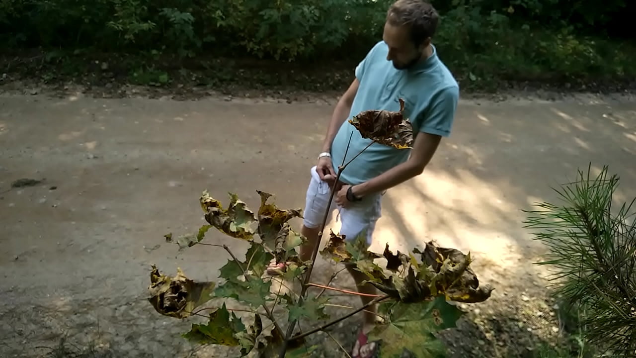 Masturbating in a public place