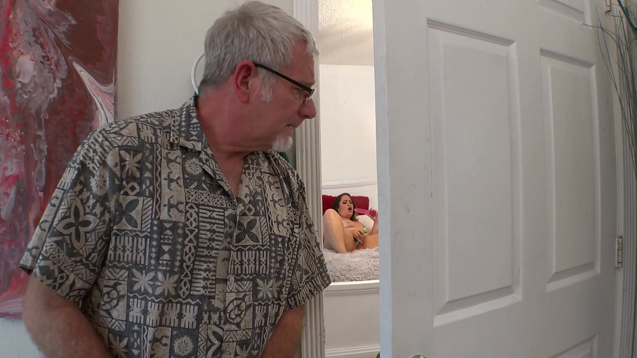Grandpa Catches BBW Rose LaReine Wanking Before Giving Her Dick JM1207