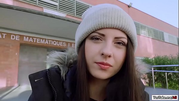 Rebecca was about to go home but a guy came to her asking for her time in exchange for cash. She accepts his offer and looks for a spot to fuck.