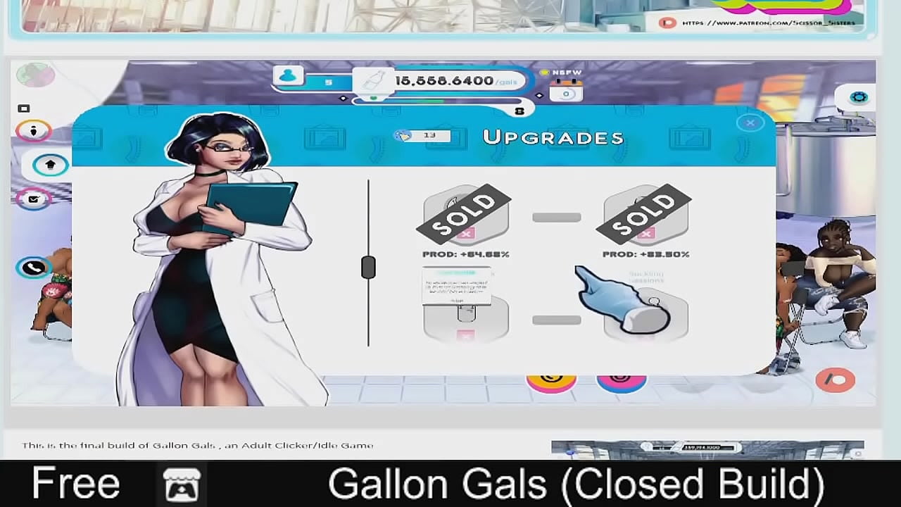 Gallon Gals (free game itchio )Simulation, Clicker, Idle
