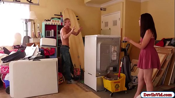 Nickey Huntsman lectures her stepbro for being so messy. Nickey then shows her how nasty she is when she gets angry, she sucks his dick and fucks.