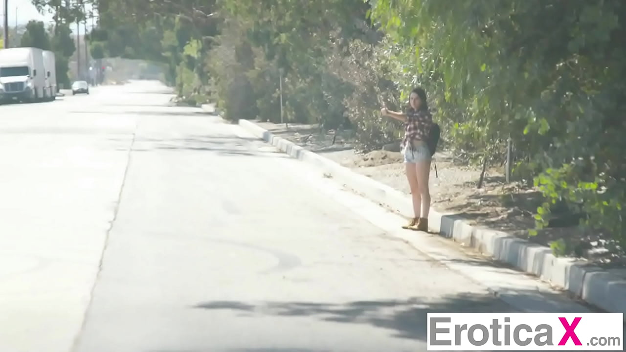 A young man sees a lonely girl , Karlie Brooks, hitchhiking, and pulls over to give her a ride. While driving he discovers she has no place to stay, so he offers her to stay at his place.