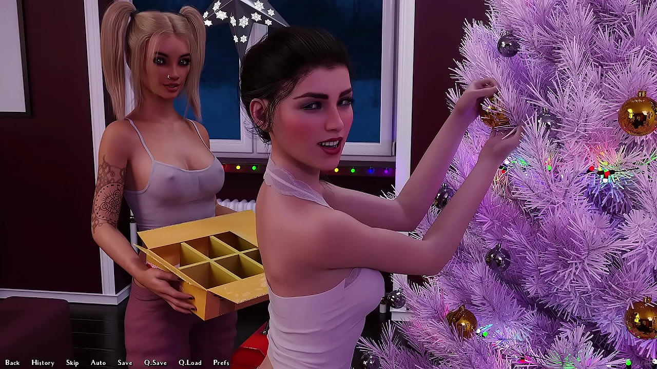 Being A DIK #218 - Brunette College Girl Shoves My Head Into her Ass While She Puts The Star On The Tree