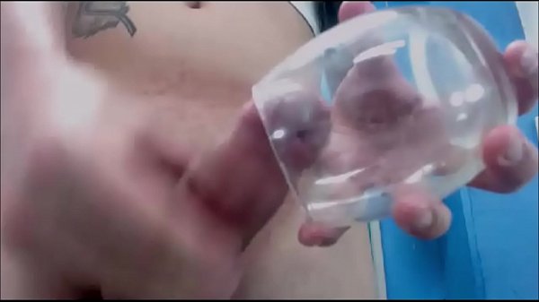 Horny Shemale Babe Masturbating And Cumming Inside A Glass