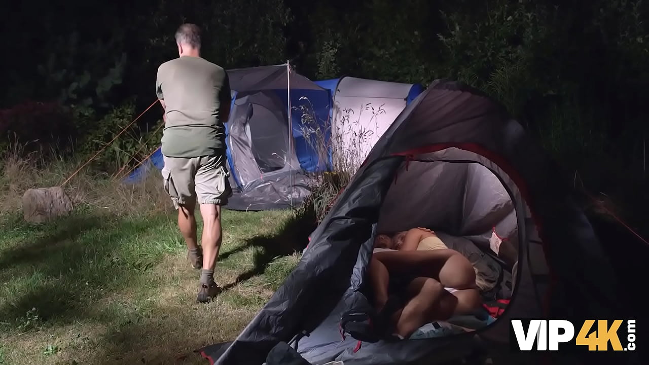 VIP4K. Blonde girl wanted to suck that old cock in the tent. Hot sex with Era Queen