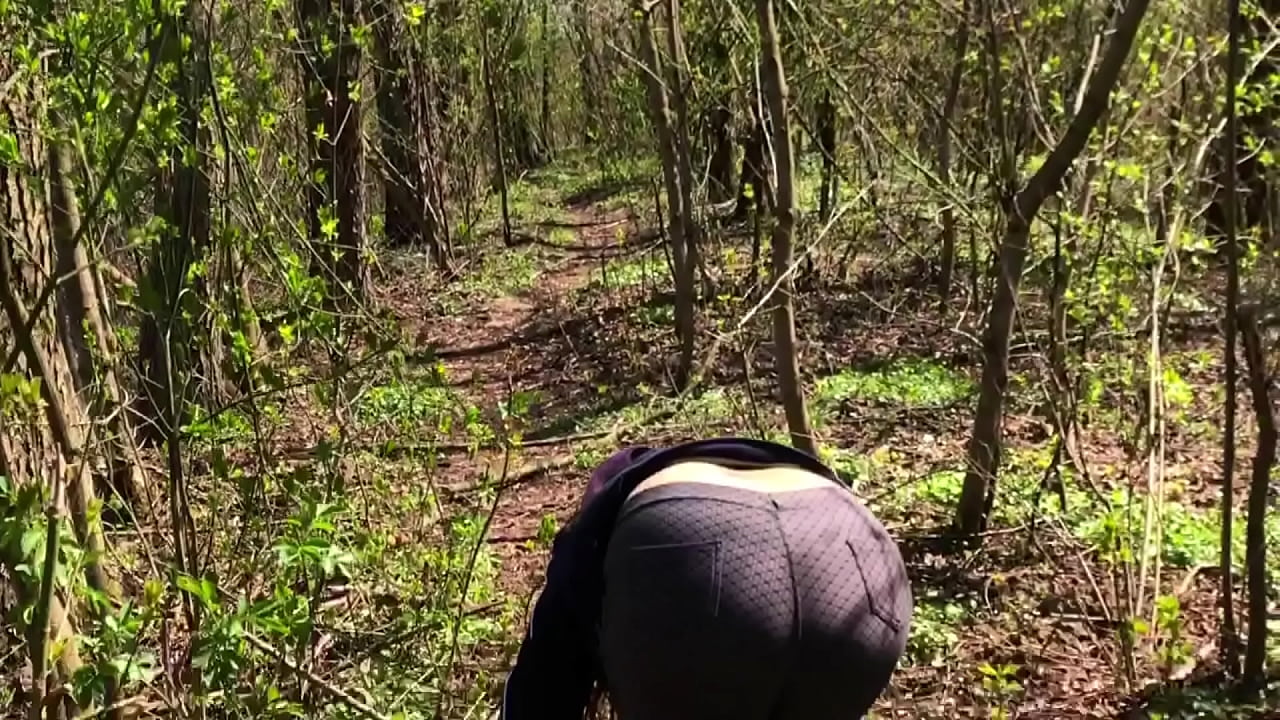 We walk in the park. Showing my holes and boobs. Risky time