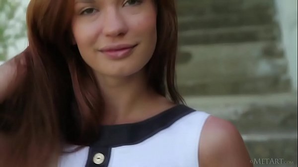 Gorgeous European teen Carolizi fooling around outdoor